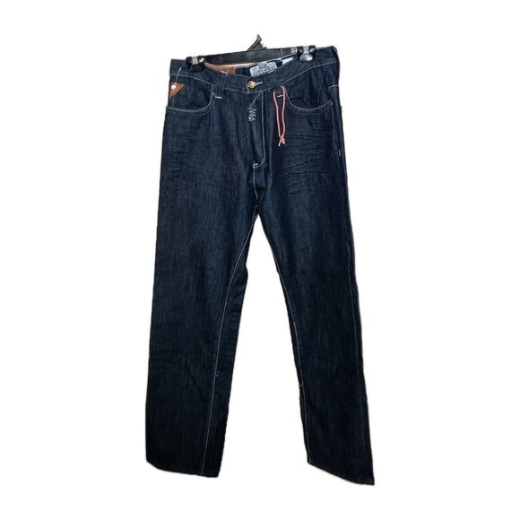 Vintage Men’s Akademiks Embroidered Wide Leg Baggy Y2K Skater Jeans 32x33 NWT - Picture 13 of 16